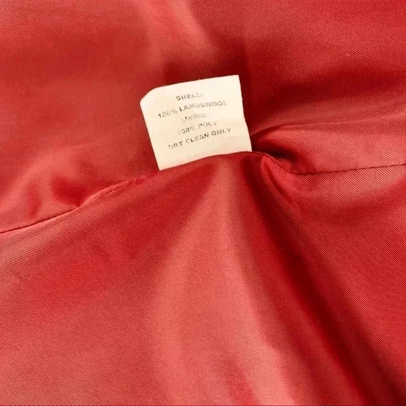 Pendleton Ruby red 100% lambswool pea coat - Picture 5 of 5